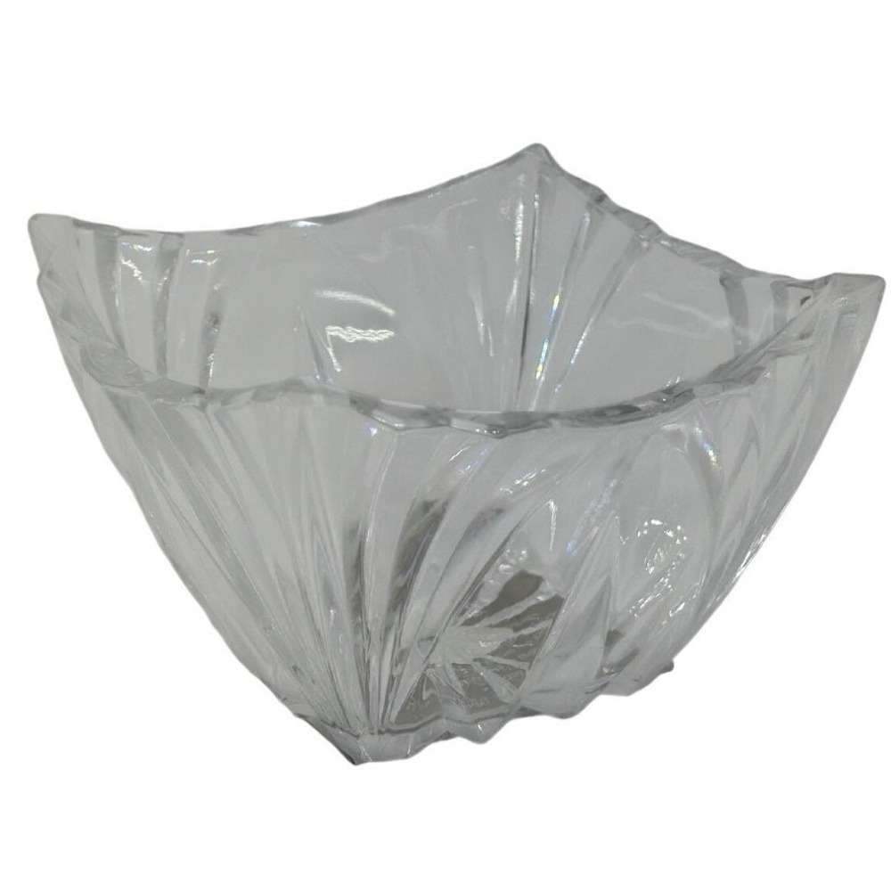 VTG Shannon by Godinger Lead Crystal Candy/Nut Bowl Square Dish Made in Ireland